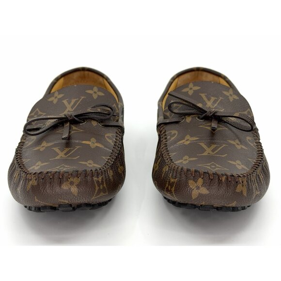 Louis Vuitton Moccasin Monogram Brown Arizona Driver Shoes US Size 10.5 main image 6